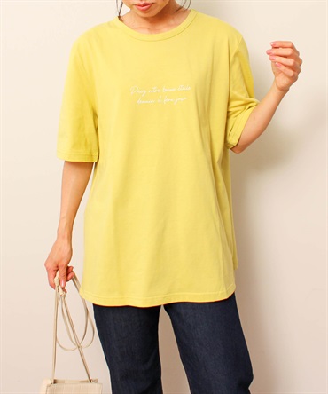 【L～5L】コットン ロゴ プリント Tシャツ