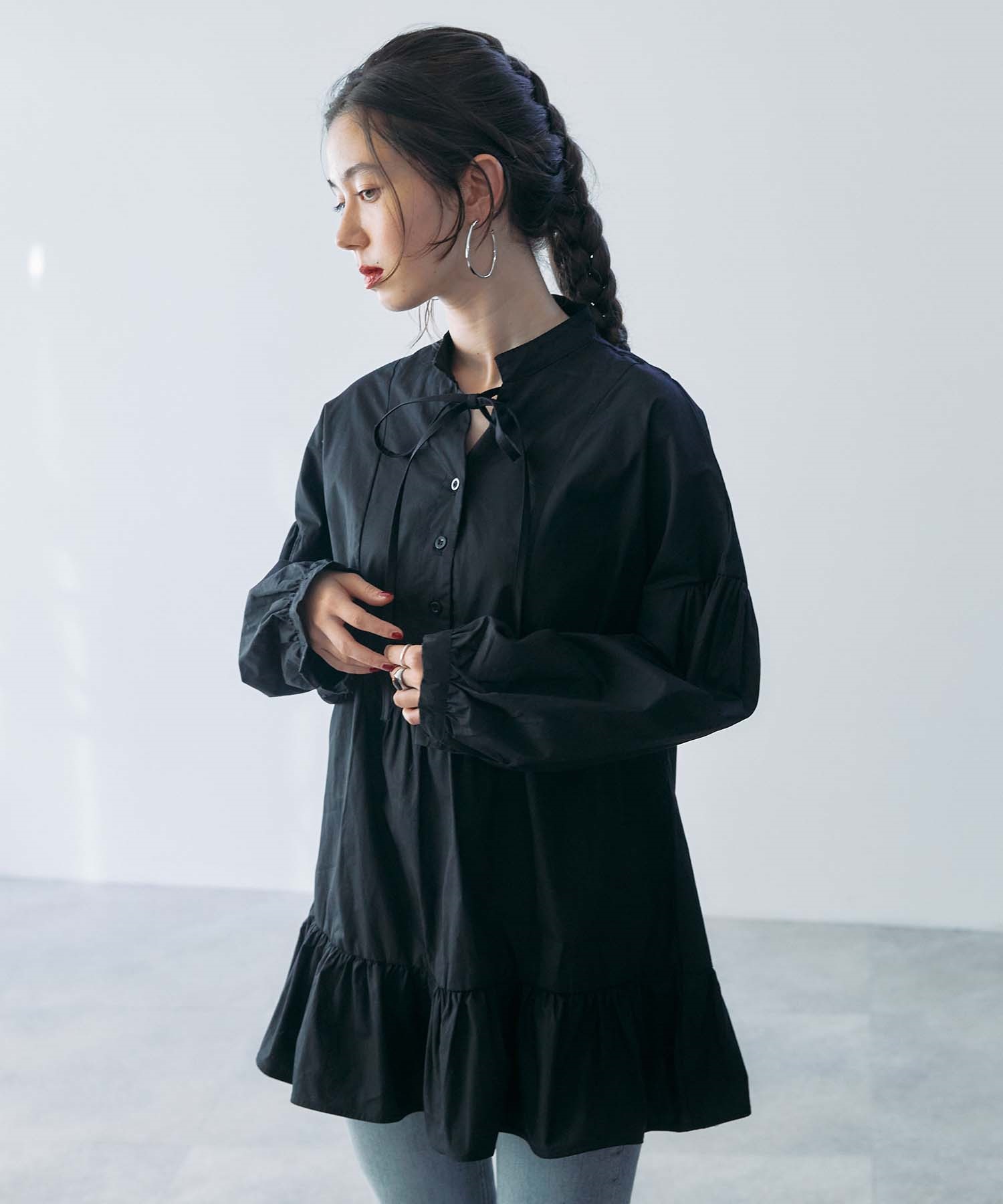 ☆新春福袋2022☆ 肩リボン ワンピース 黒 COAT,S レディース | fefasa.hn