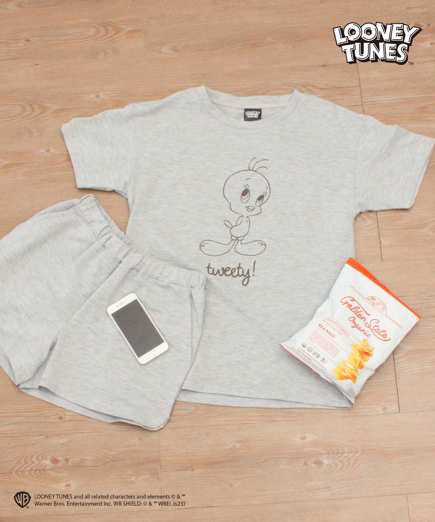 【TWEETY】トゥイーティー 裏毛ルームウェアセット(12ライトグレー-Ｍ-0582110-12-031)
