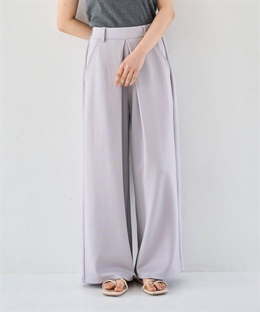 センタータックワイドパンツ(20アイスラベンダー-Ｍ－Ｓｈｏｒｔ-0587101-20-492)