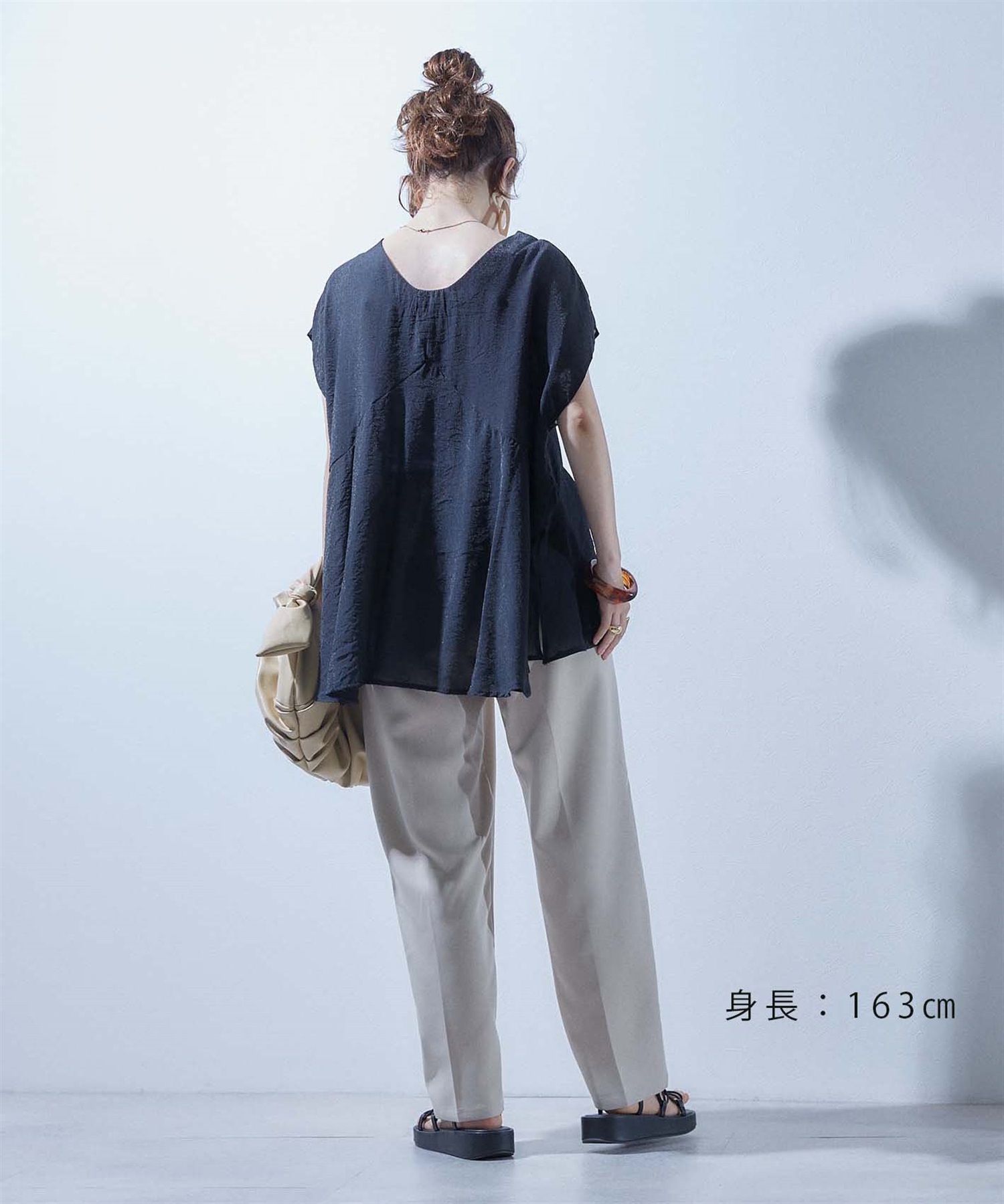 セリーヌ【M】シャツ 帯付き フロントボタン 光沢 極上 絹100％ フランス製