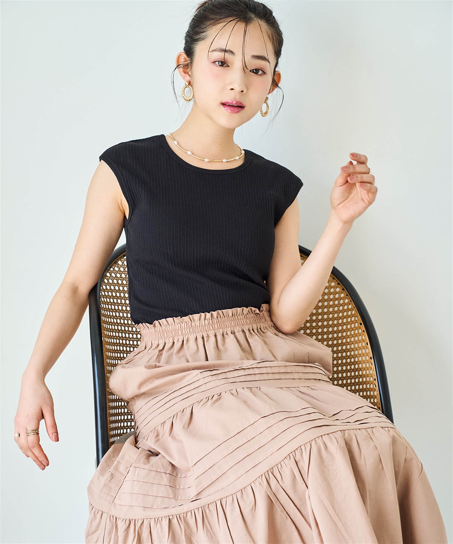 ピンタックティアードスカート | スカート | Hi! ONLINE STORE
